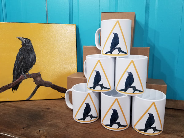 Campfire Crow Mug plastic mug