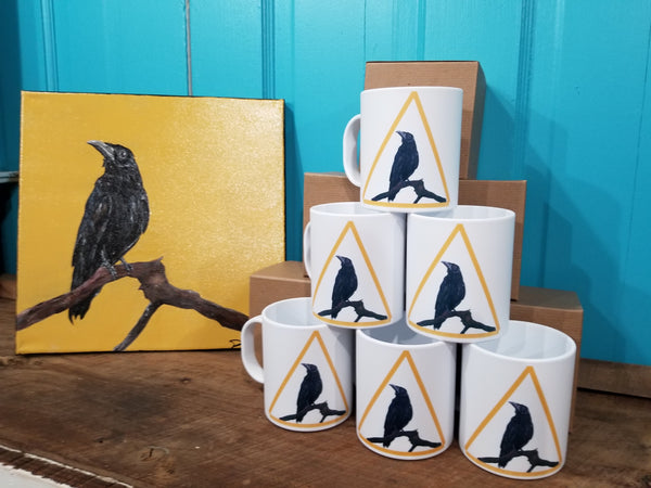 Campfire Crow Mug plastic mug