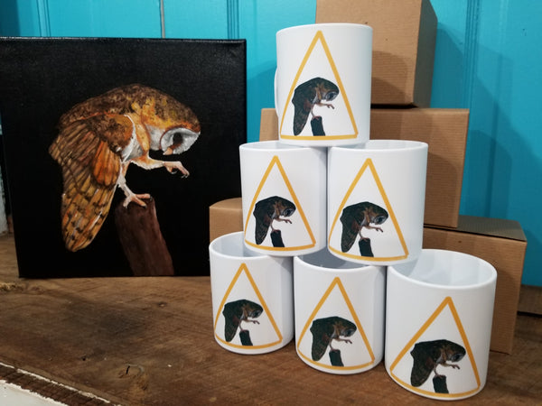 Barn Wood Owl plastic mug