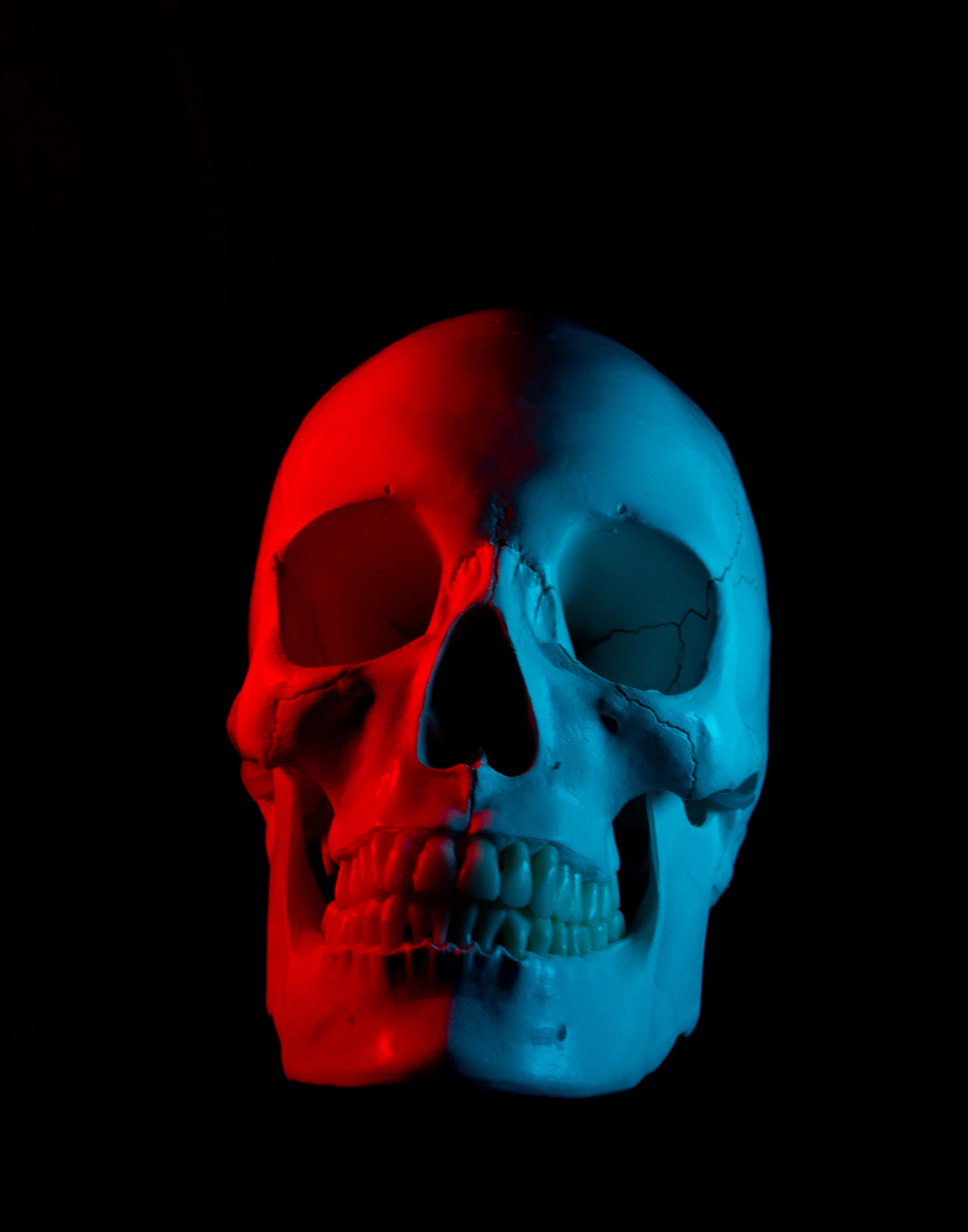 Red & Blue Skull