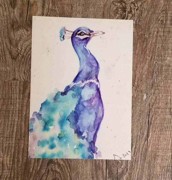 Peacock full bodywatercolor