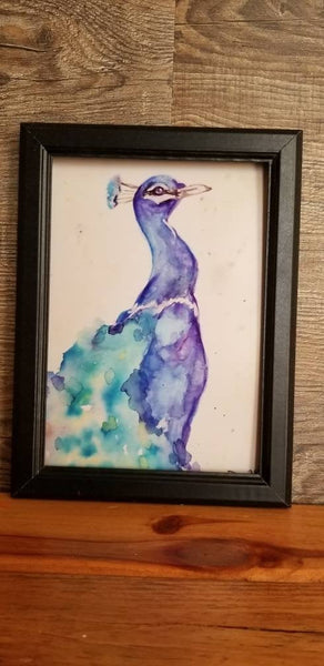 Peacock full bodywatercolor