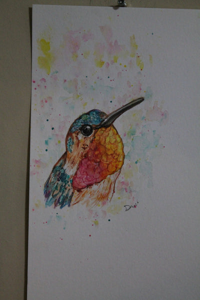 Bright Humming bird painting