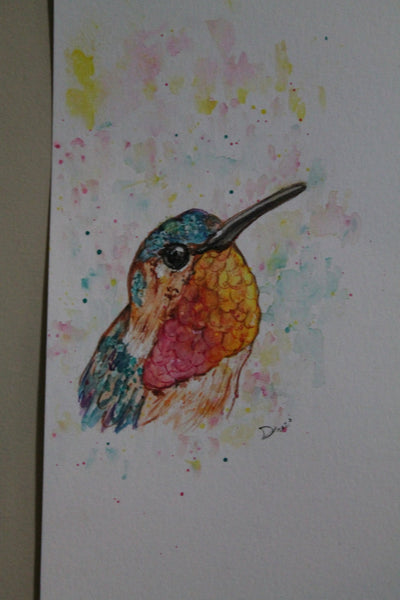 Bright Humming bird painting