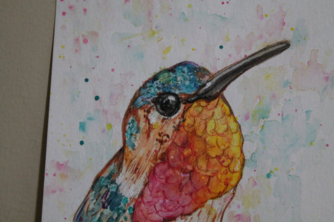 Bright Humming bird painting