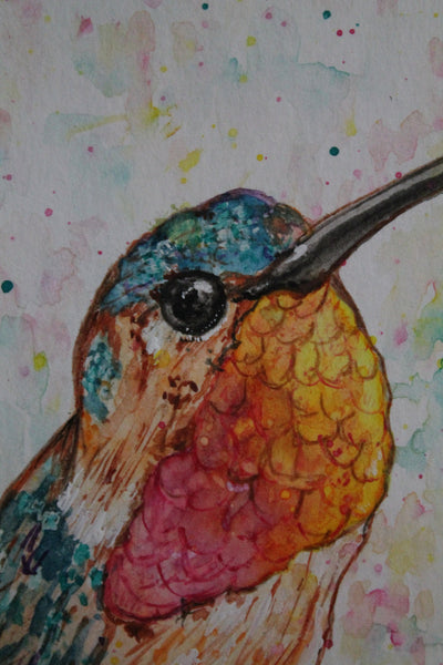 Bright Humming bird painting