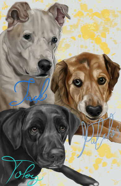 Digital Pet Portraits